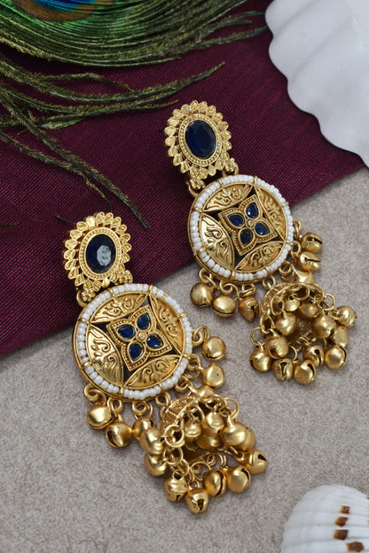 Gold Plated Designer Stylish Heavy Earrring for Women and Girls
