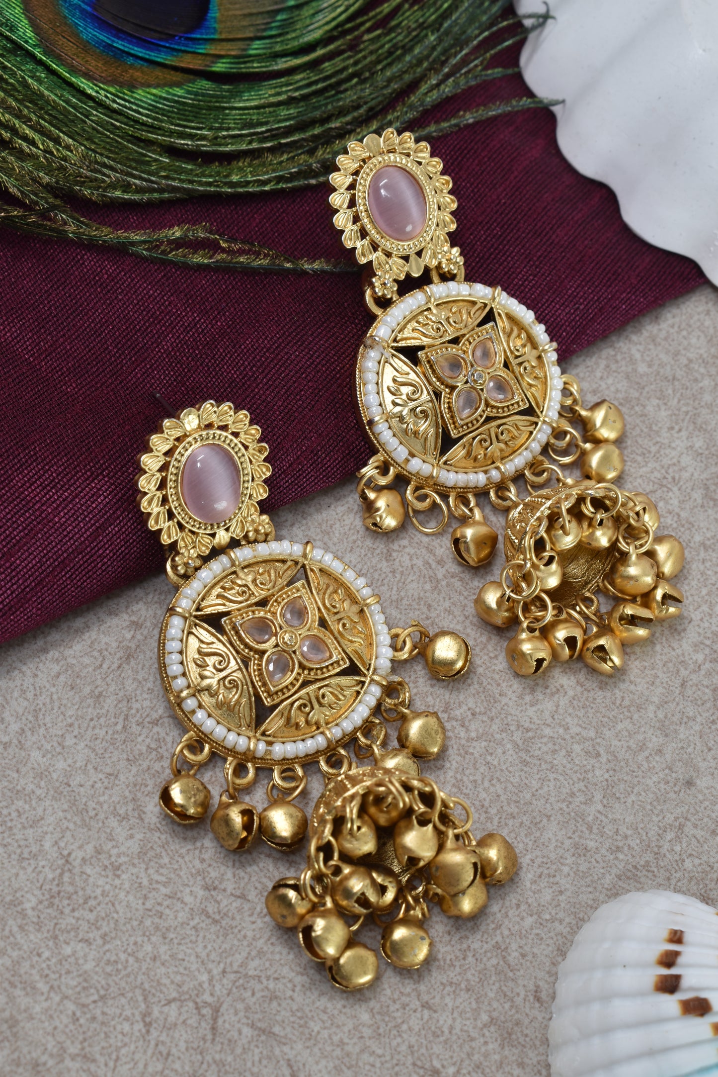Gold Plated Designer Stylish Heavy Earrring for Women and Girls