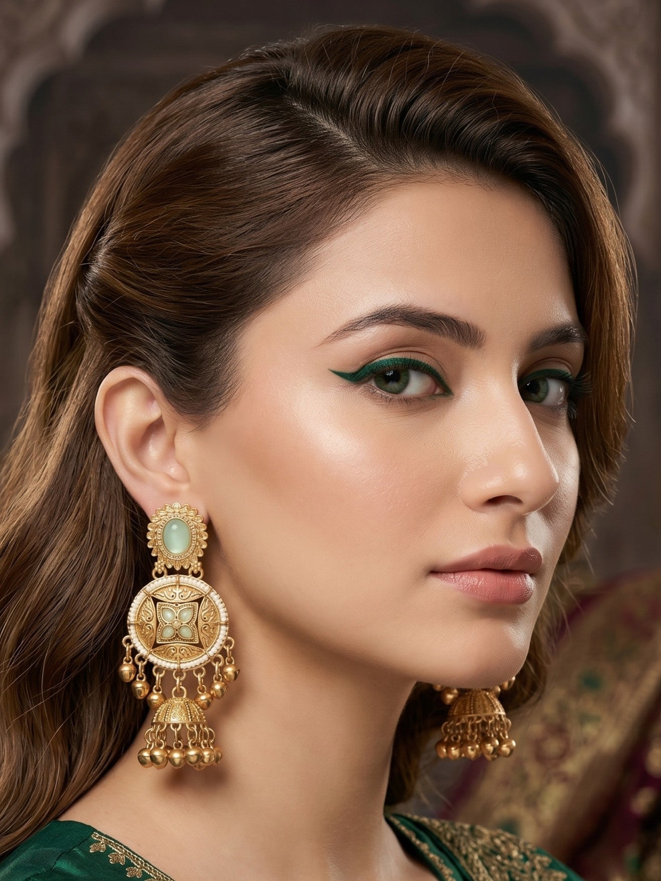 Gold Plated Designer Stylish Heavy Earrring for Women and Girls