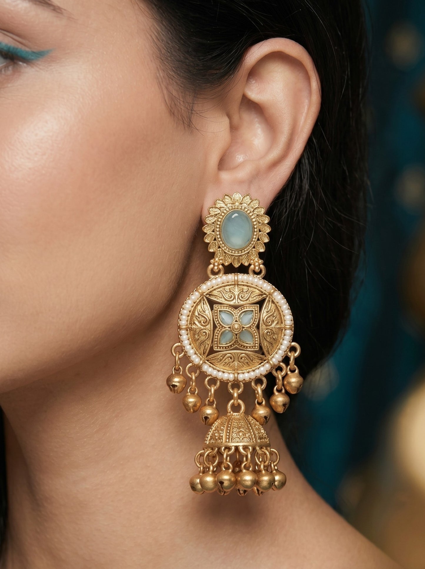Gold Plated Designer Stylish Heavy Earrring for Women and Girls