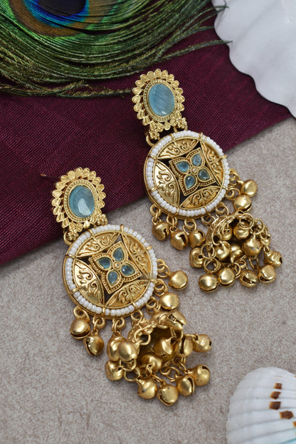 Gold Plated Designer Stylish Heavy Earrring for Women and Girls