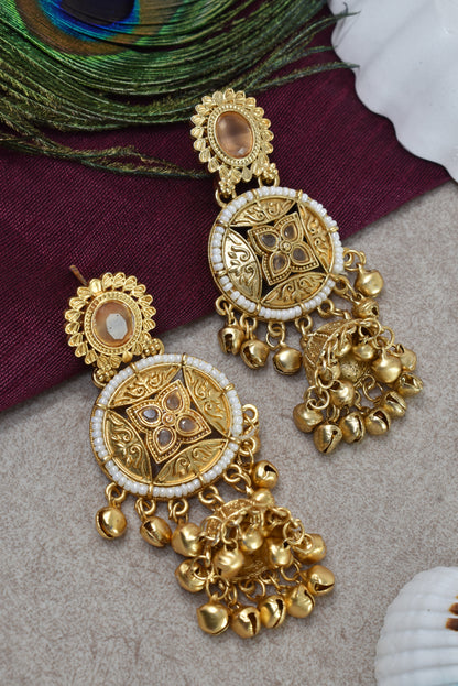 Gold Plated Designer Stylish Heavy Earrring for Women and Girls