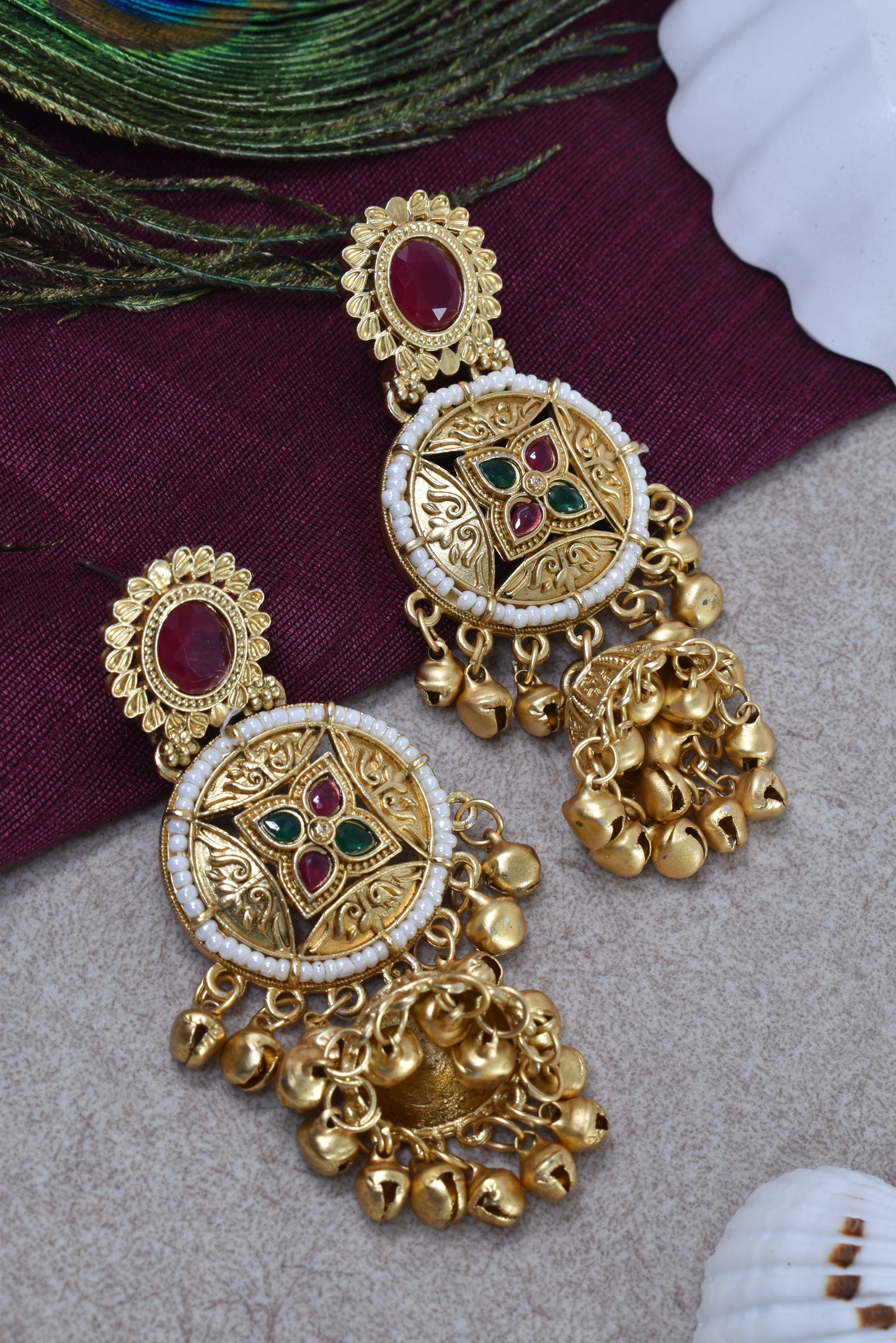 Gold Plated Designer Stylish Heavy Earrring for Women and Girls