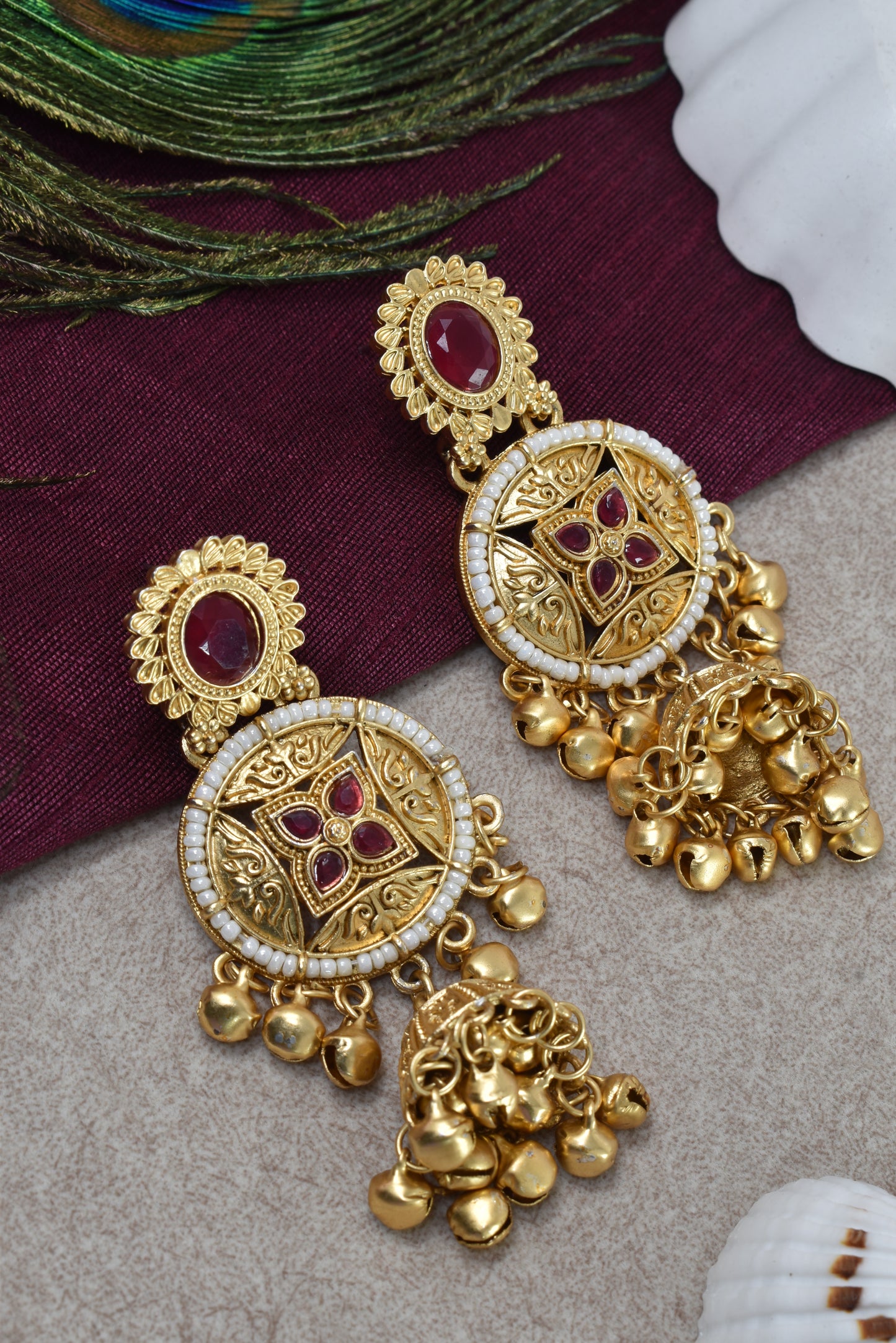 Gold Plated Designer Stylish Heavy Earrring for Women and Girls