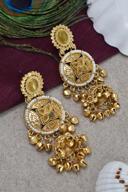 Gold Plated Designer Stylish Heavy Earrring for Women and Girls