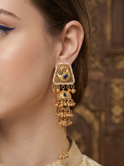 Gold Plated Designer Stylish Heavy Earrring for Women and Girls