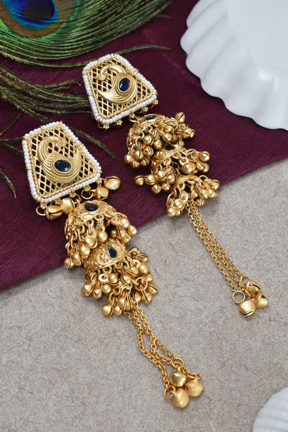 Gold Plated Designer Stylish Heavy Earrring for Women and Girls