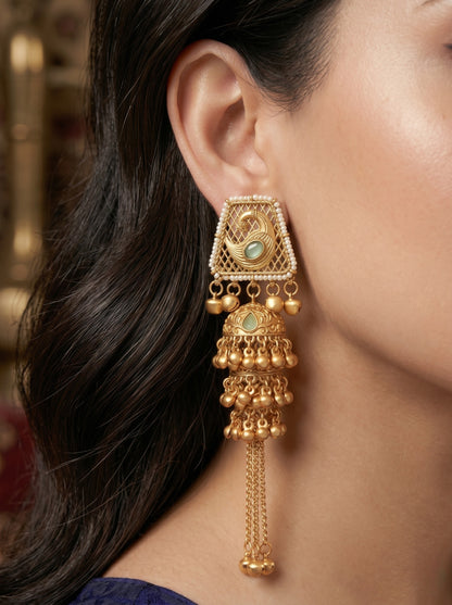 Gold Plated Designer Stylish Heavy Earrring for Women and Girls