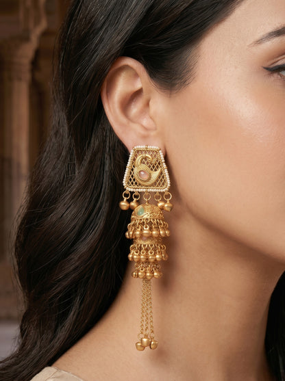 Gold Plated Designer Stylish Heavy Earrring for Women and Girls