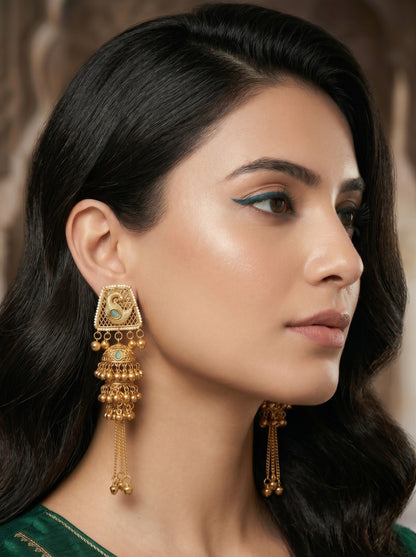 Gold Plated Designer Stylish Heavy Earrring for Women and Girls