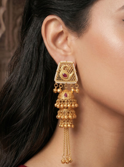 Gold Plated Designer Stylish Heavy Earrring for Women and Girls