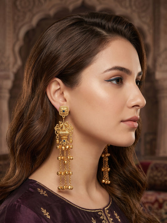Gold Plated Designer Stylish Heavy Earrring for Women and Girls