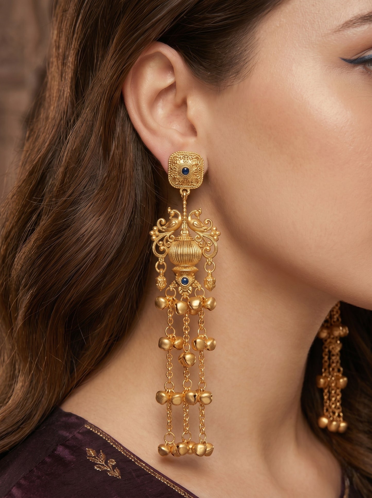 Gold Plated Designer Stylish Heavy Earrring for Women and Girls