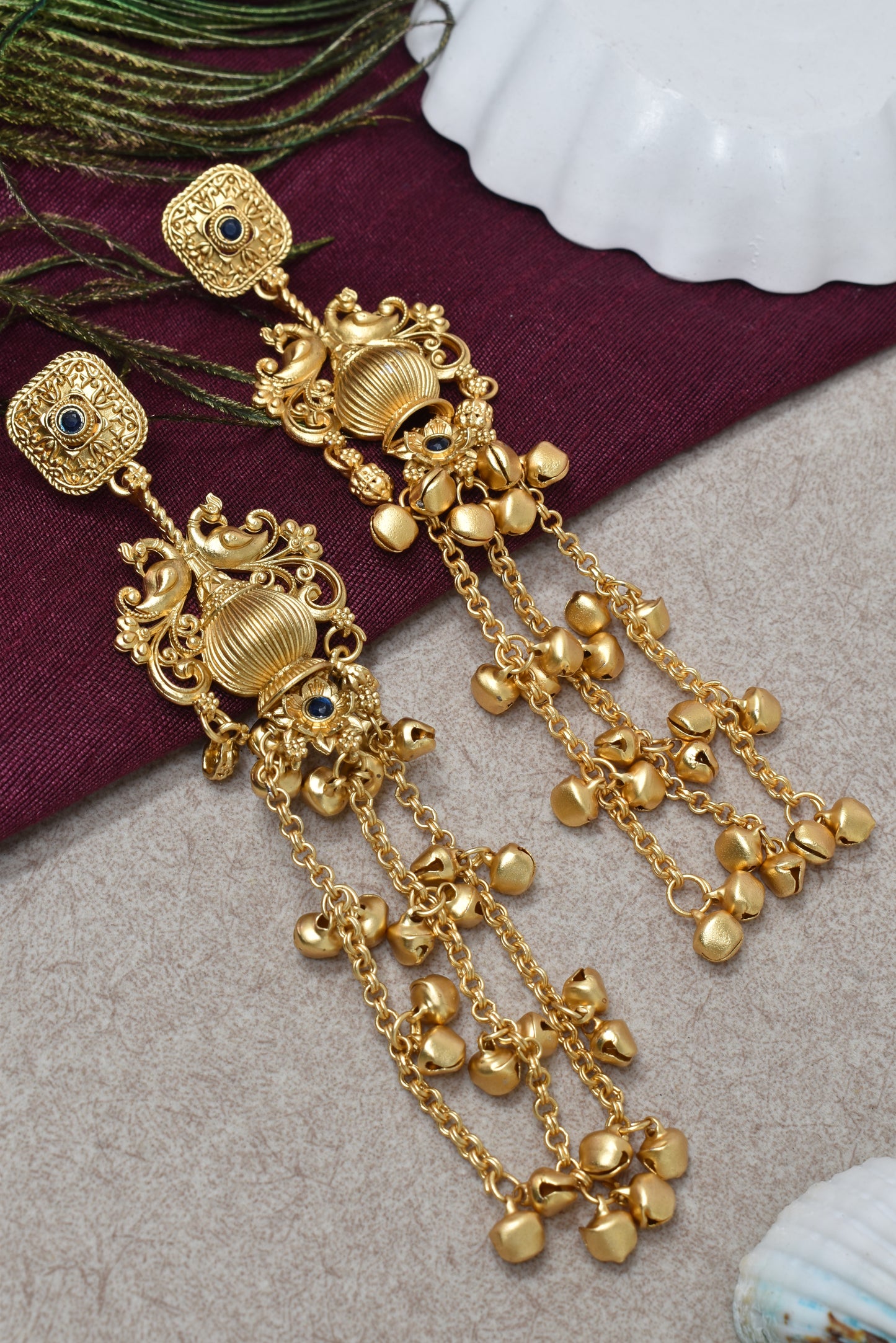 Gold Plated Designer Stylish Heavy Earrring for Women and Girls