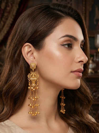 Gold Plated Designer Stylish Heavy Earrring for Women and Girls