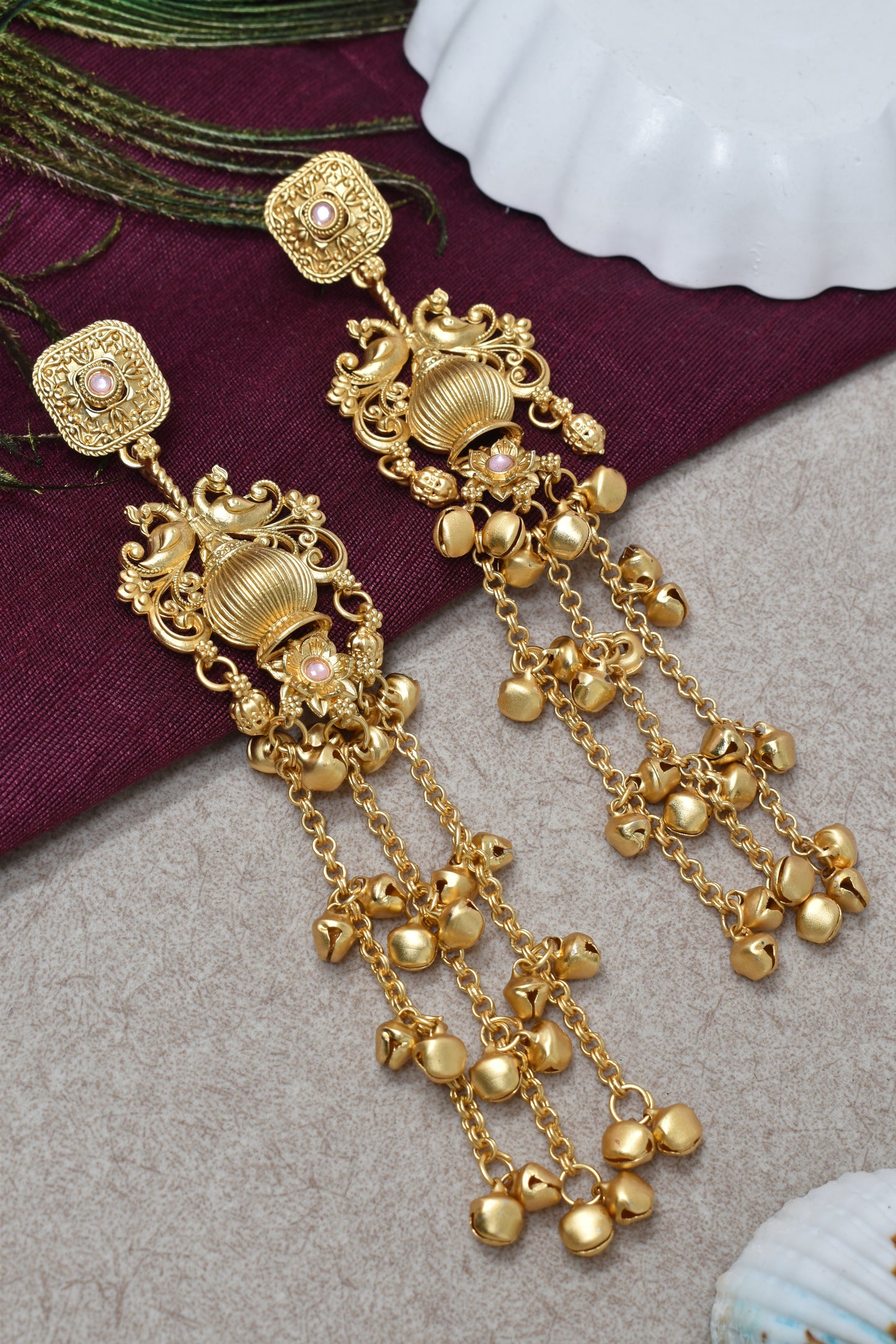 Gold Plated Designer Stylish Heavy Earrring for Women and Girls