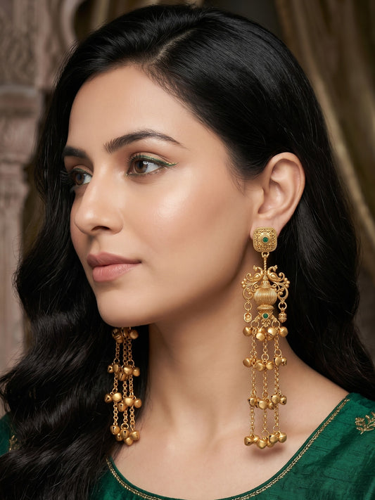 Gold Plated Designer Stylish Heavy Earrring for Women and Girls