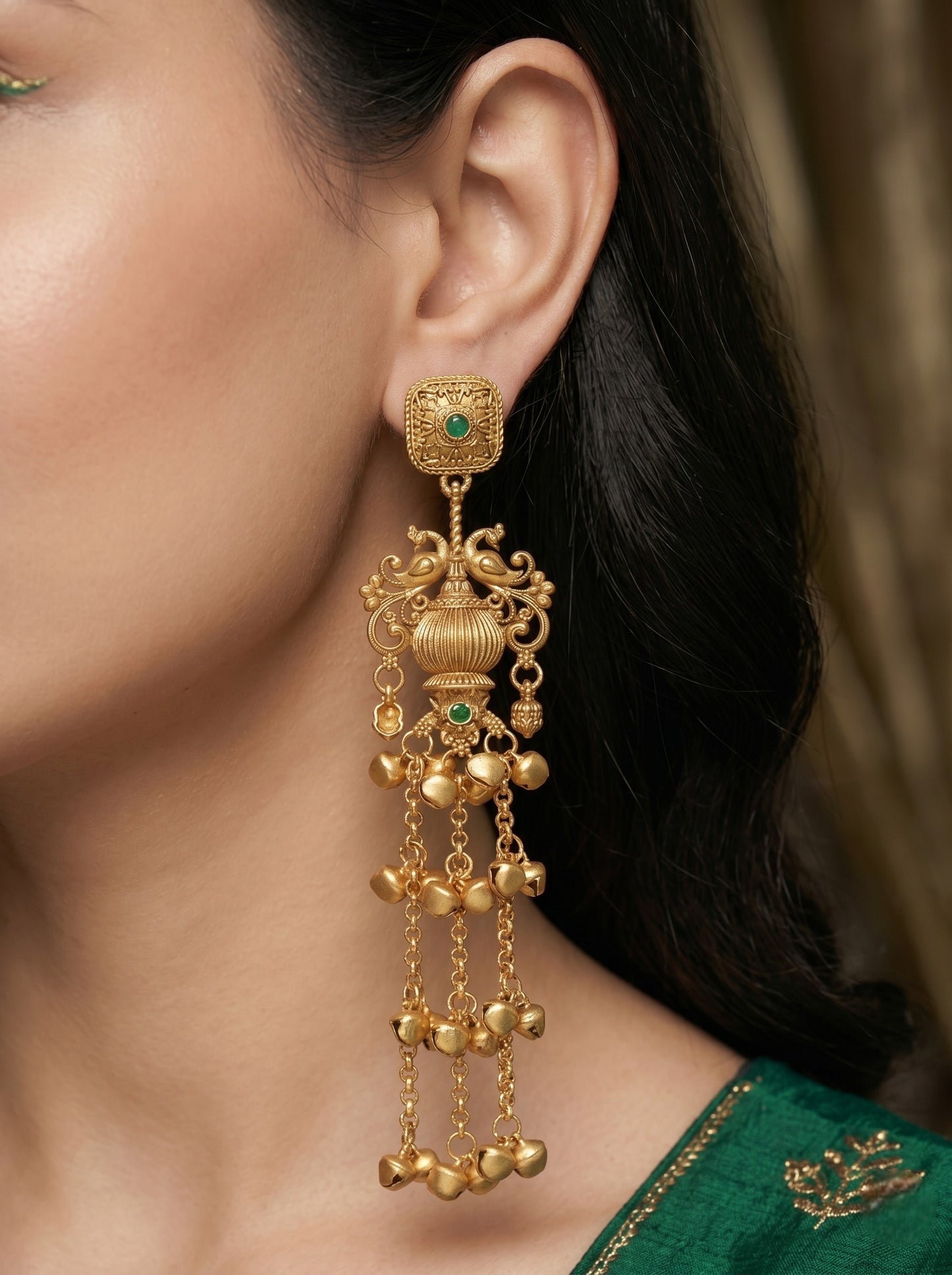 Gold Plated Designer Stylish Heavy Earrring for Women and Girls