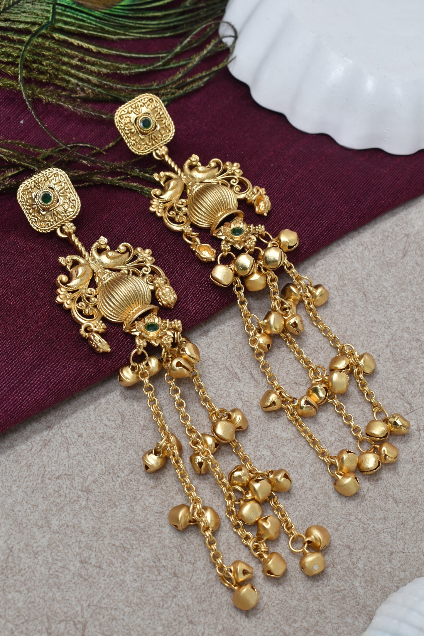 Gold Plated Designer Stylish Heavy Earrring for Women and Girls