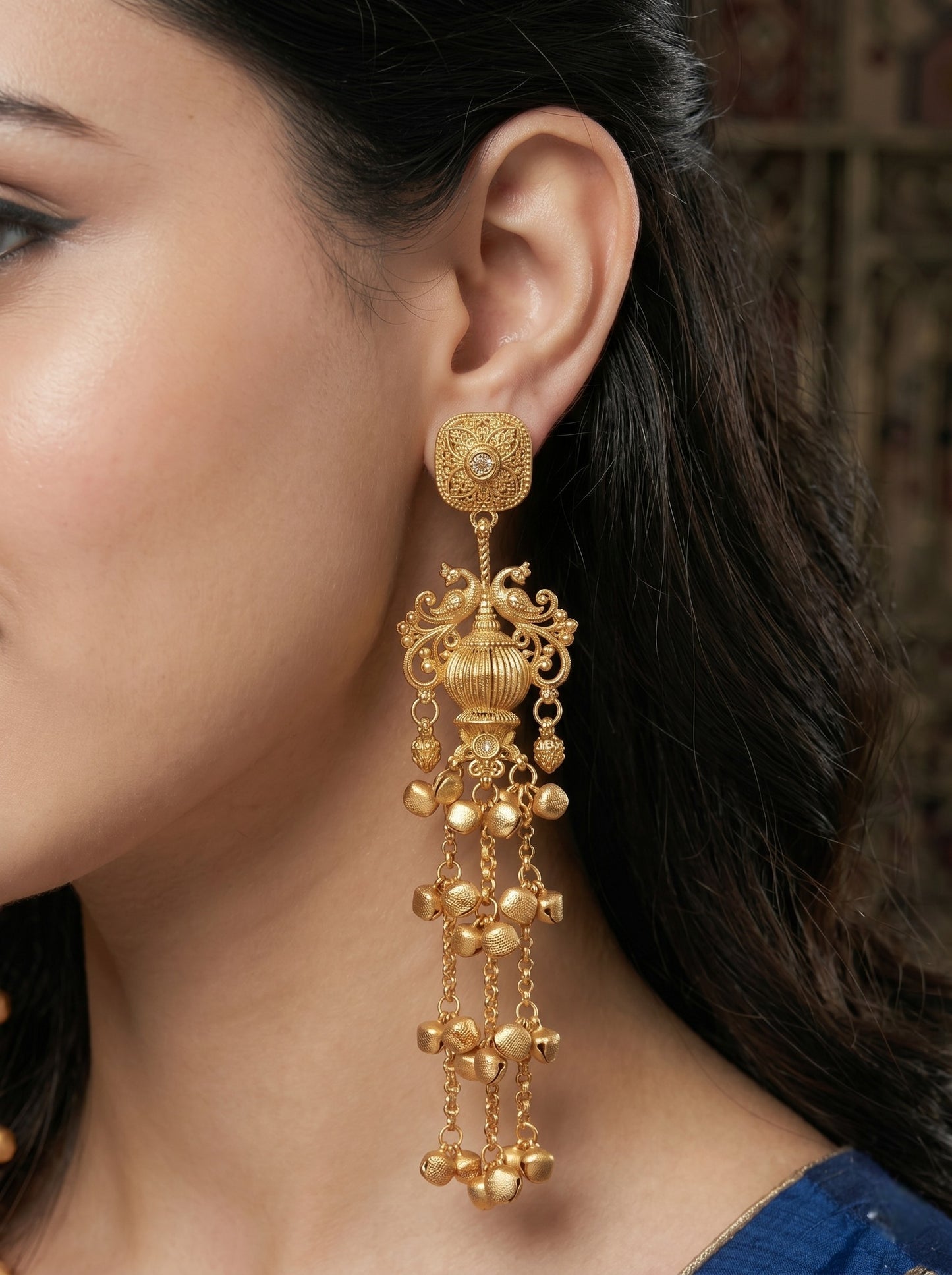 Gold Plated Designer Stylish Heavy Earrring for Women and Girls