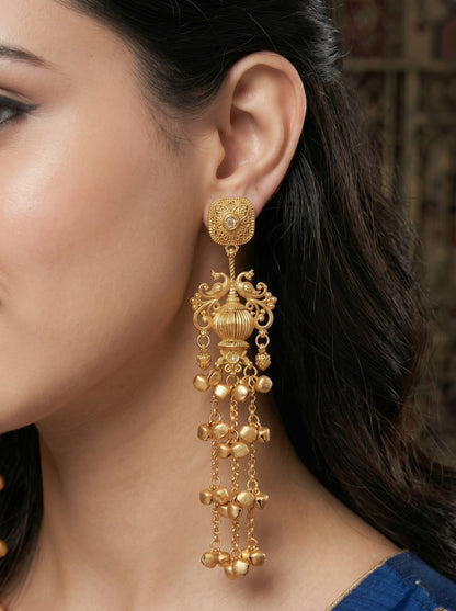Gold Plated Designer Stylish Heavy Earrring for Women and Girls