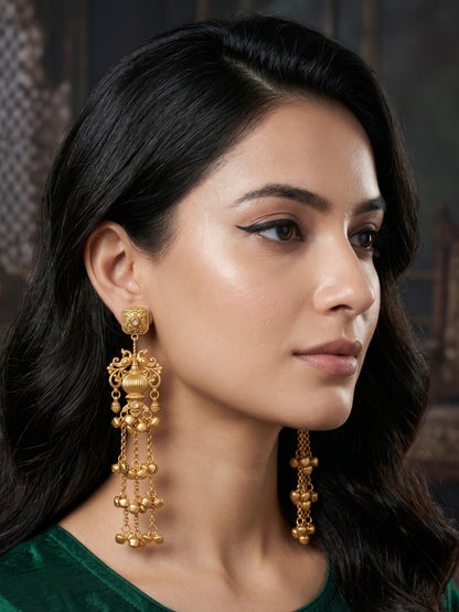 Gold Plated Designer Stylish Heavy Earrring for Women and Girls