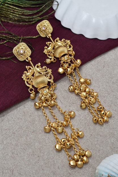 Gold Plated Designer Stylish Heavy Earrring for Women and Girls
