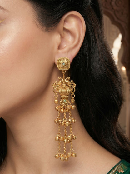 Gold Plated Designer Stylish Heavy Earrring for Women and Girls