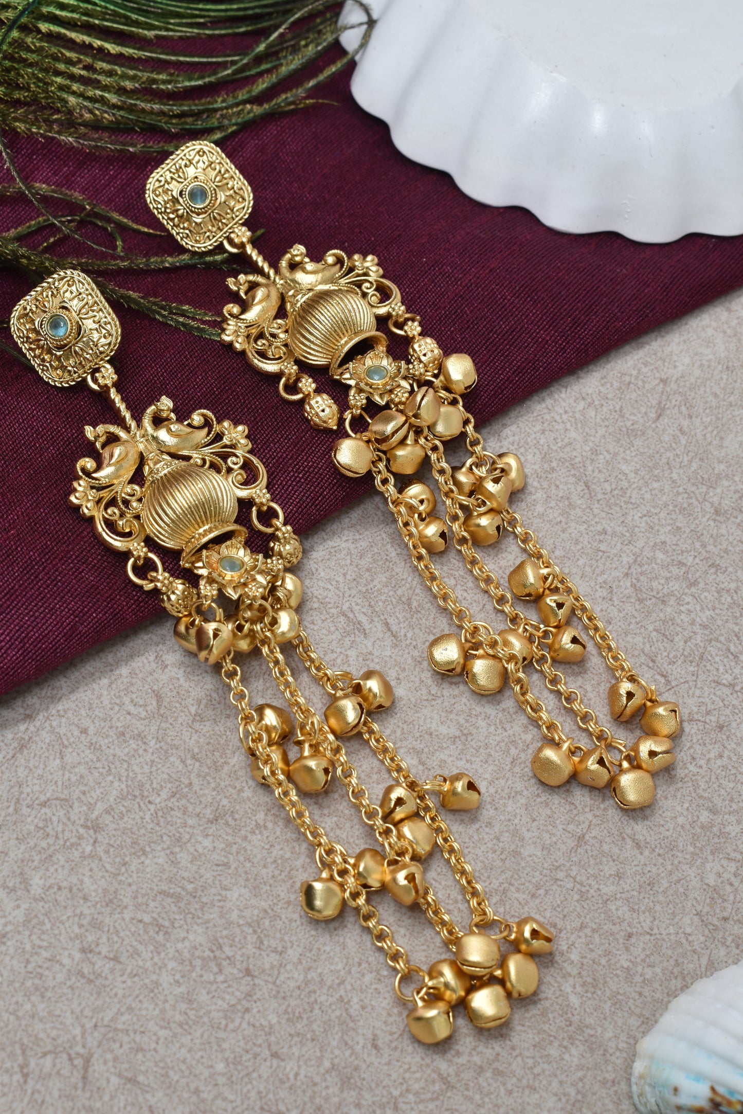 Gold Plated Designer Stylish Heavy Earrring for Women and Girls