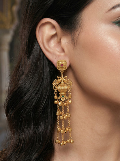 Gold Plated Designer Stylish Heavy Earrring for Women and Girls