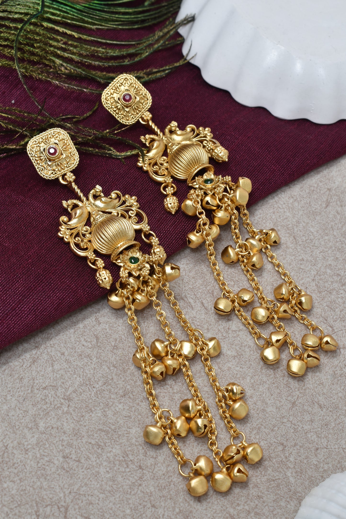 Gold Plated Designer Stylish Heavy Earrring for Women and Girls