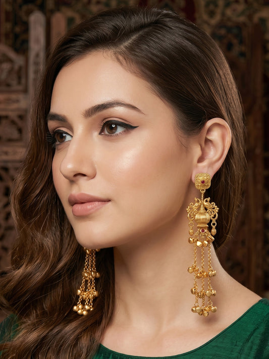 Gold Plated Designer Stylish Heavy Earrring for Women and Girls