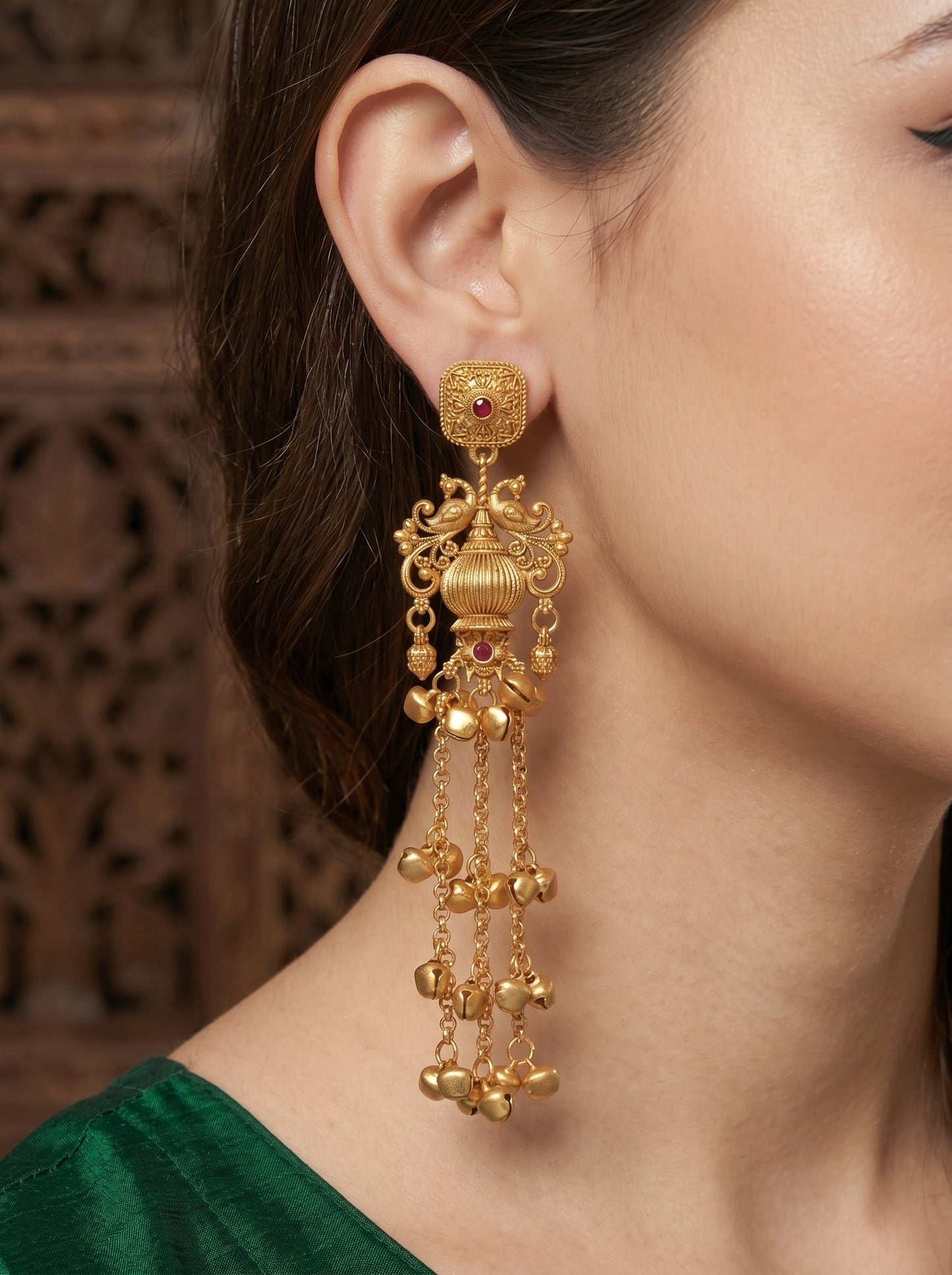 Gold Plated Designer Stylish Heavy Earrring for Women and Girls