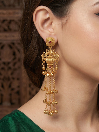 Gold Plated Designer Stylish Heavy Earrring for Women and Girls