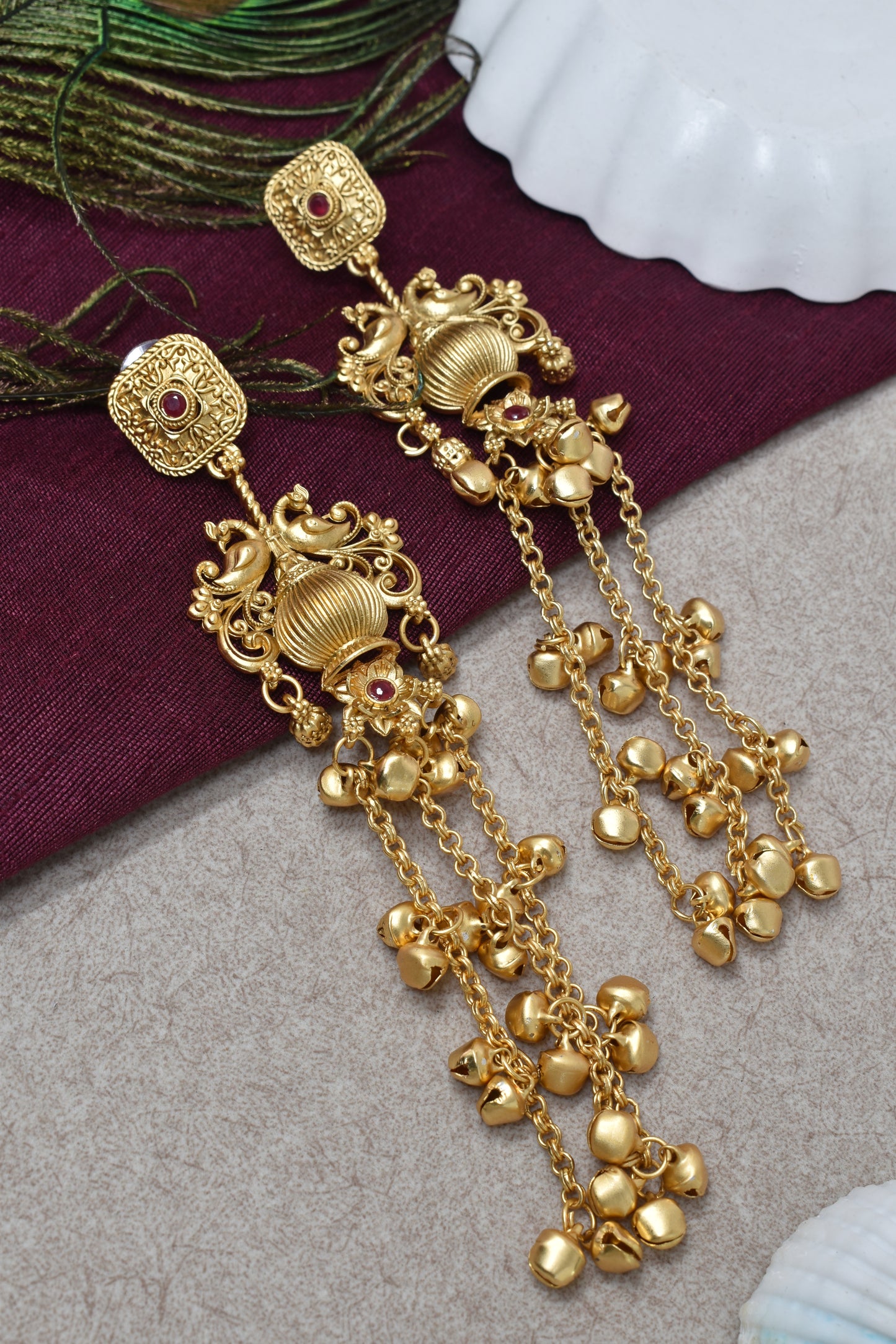 Gold Plated Designer Stylish Heavy Earrring for Women and Girls