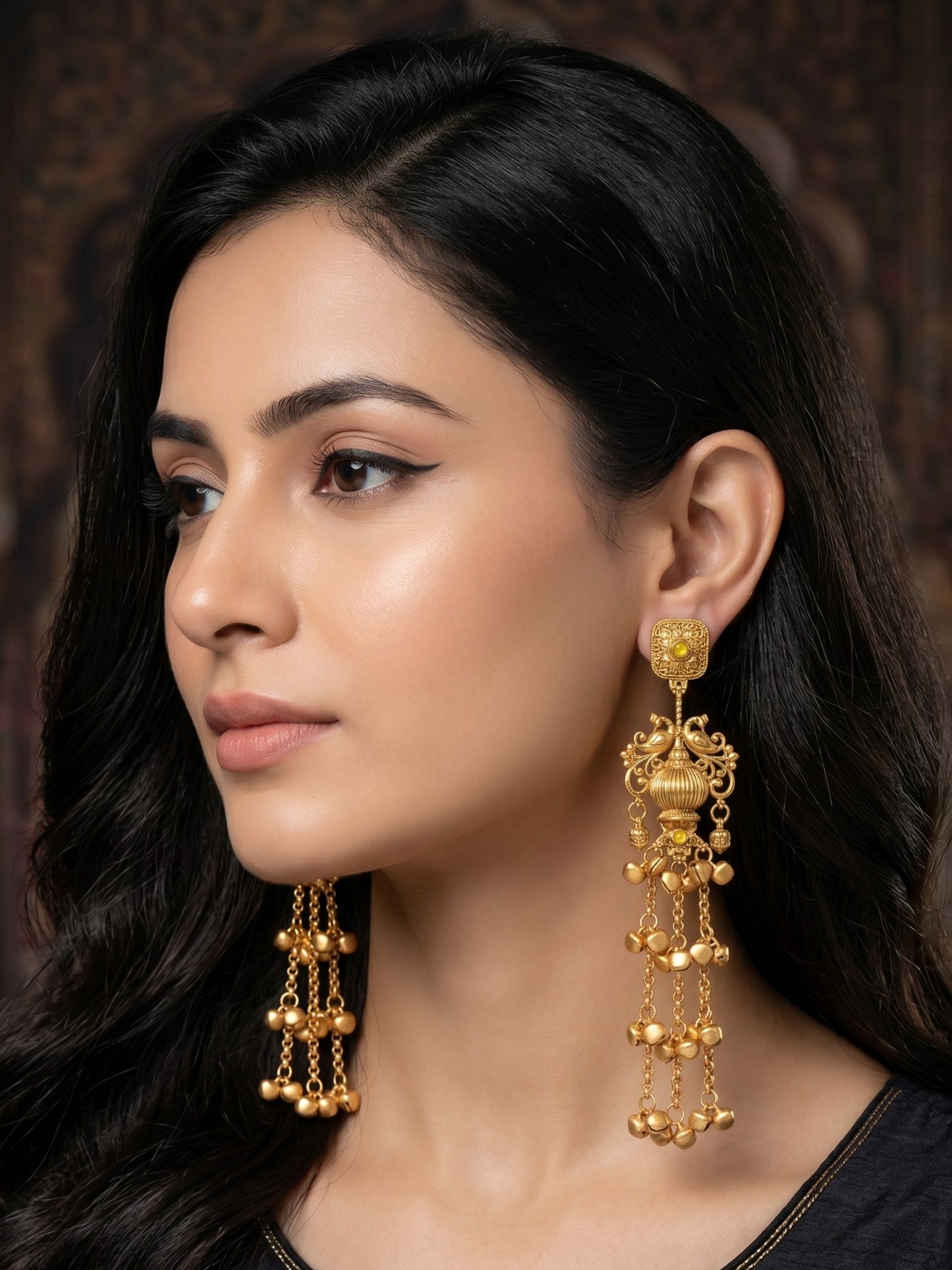 Gold Plated Designer Stylish Heavy Earrring for Women and Girls