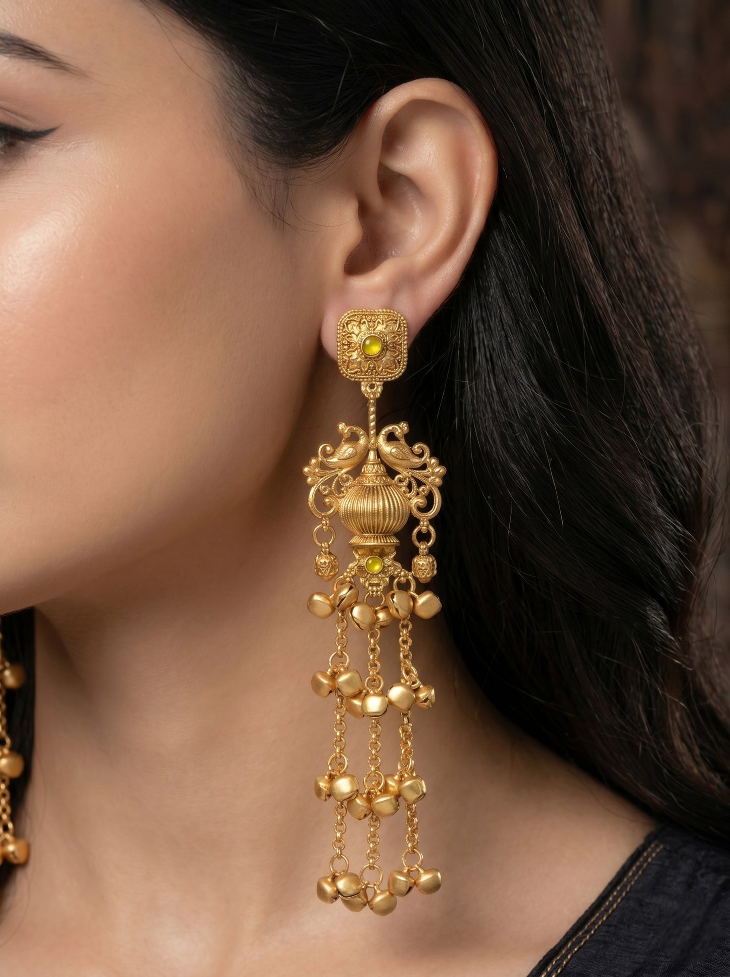 Gold Plated Designer Stylish Heavy Earrring for Women and Girls