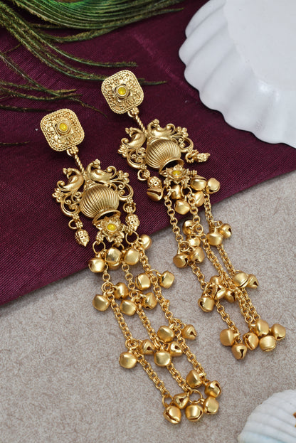 Gold Plated Designer Stylish Heavy Earrring for Women and Girls
