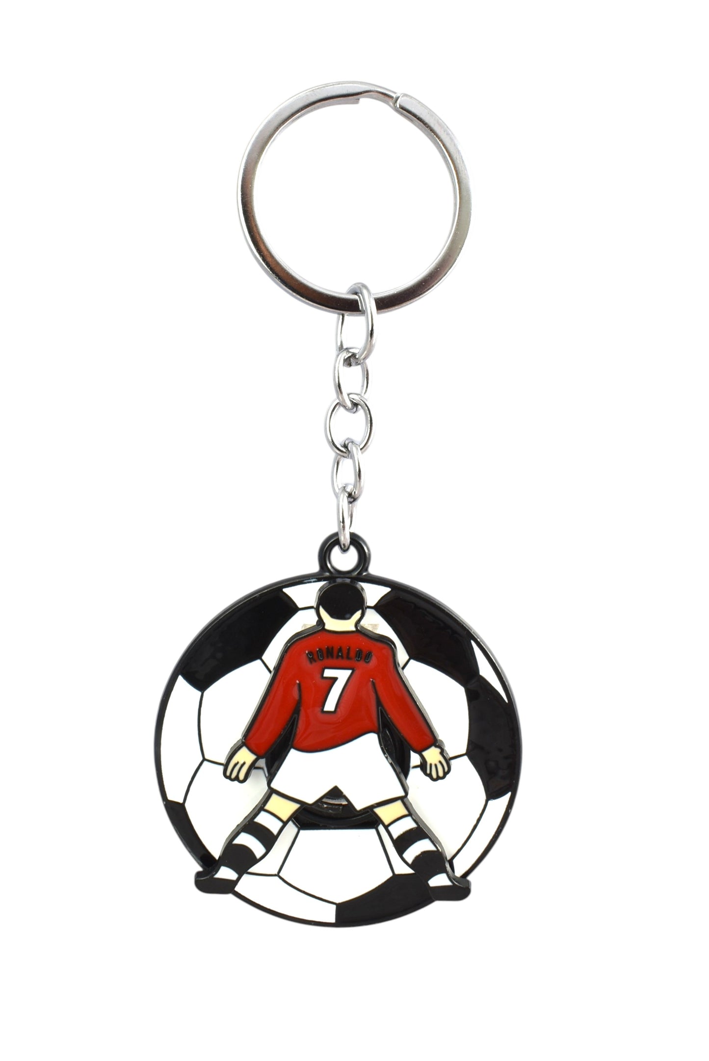 Ronaldo Spinning Metal Keychain