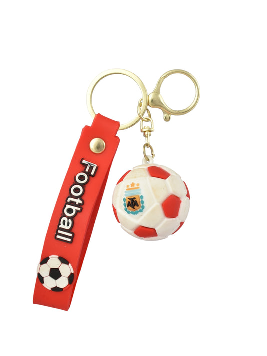 Football Red FIFA Ball Keychain