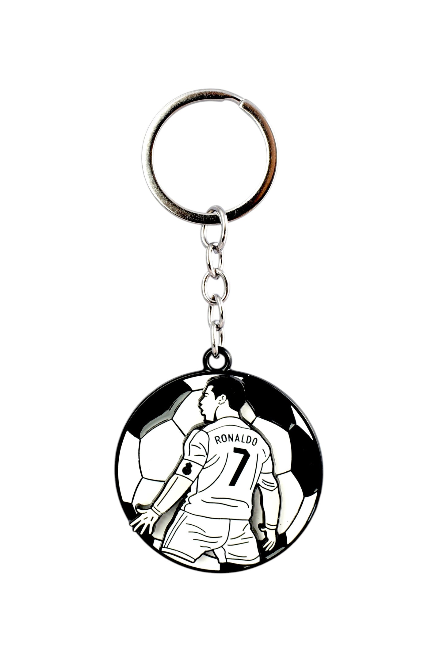 Ronaldo Spinning Metal Keychain