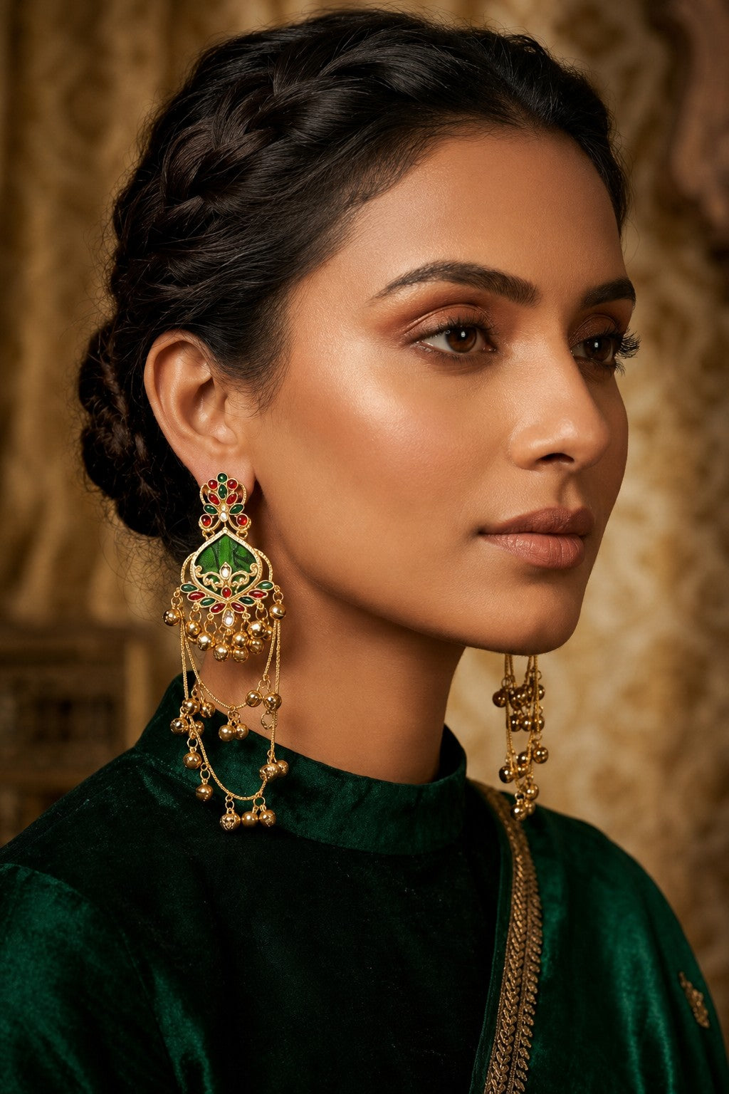 Women Ethnic Oxidised Traditional Statement Earrings for Women