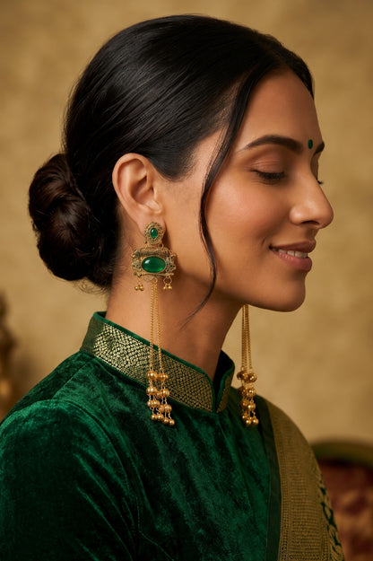 Women Ethnic Oxidised Traditional Statement Earrings for Women