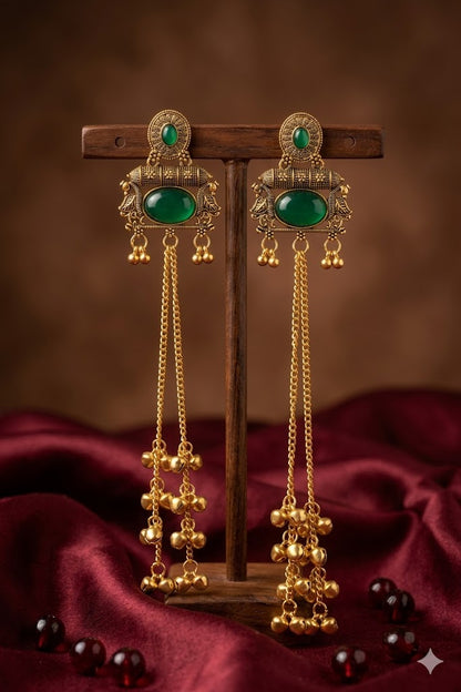 Women Ethnic Oxidised Traditional Statement Earrings for Women