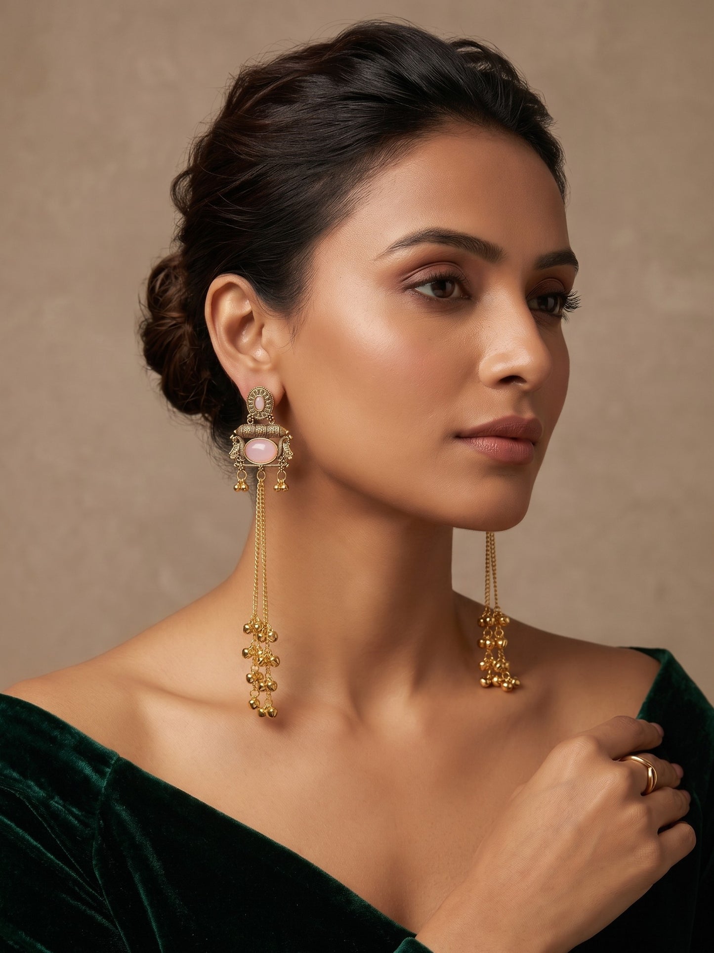 Women Ethnic Oxidised Traditional Statement Earrings for Women