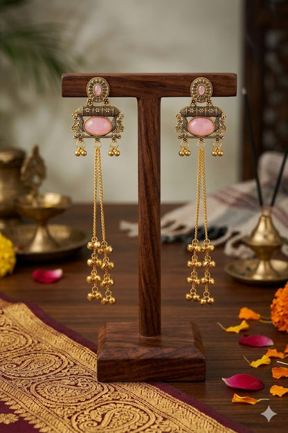 Women Ethnic Oxidised Traditional Statement Earrings for Women