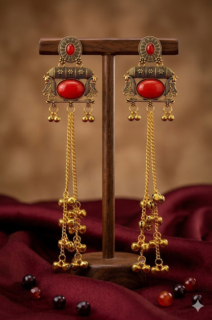 Women Ethnic Oxidised Traditional Statement Earrings for Women