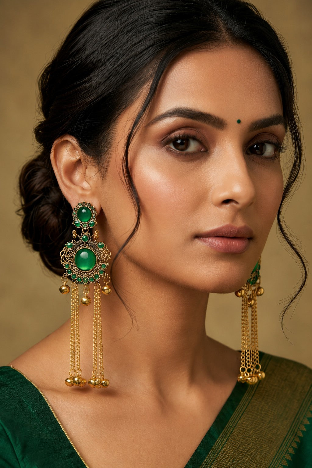 Women Ethnic Oxidised Traditional Statement Earrings for Women