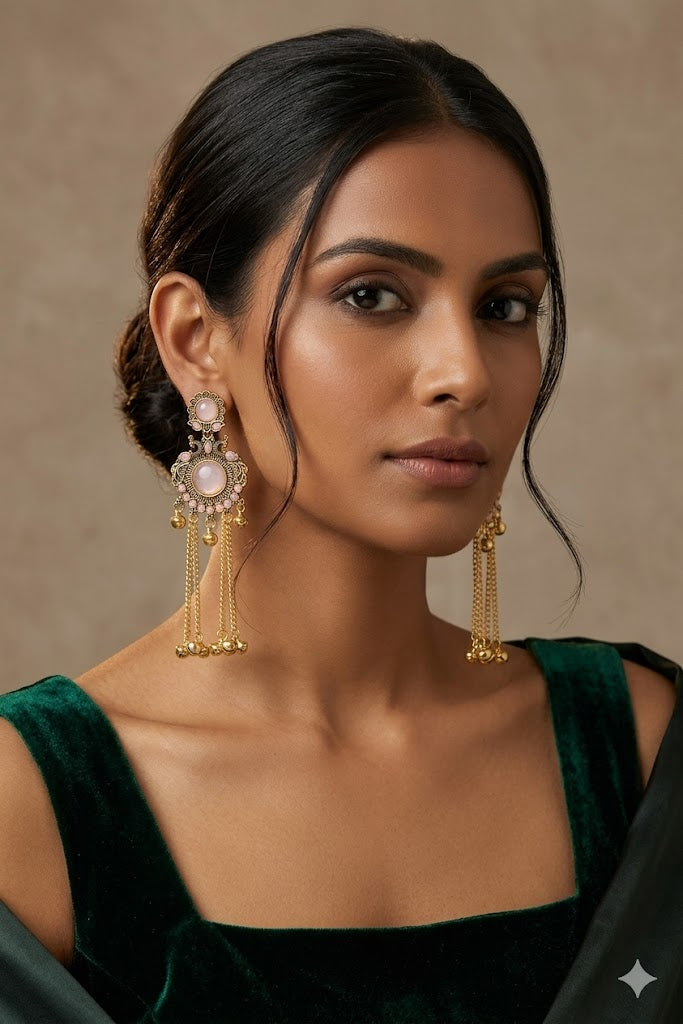 Women Ethnic Oxidised Traditional Statement Earrings for Women