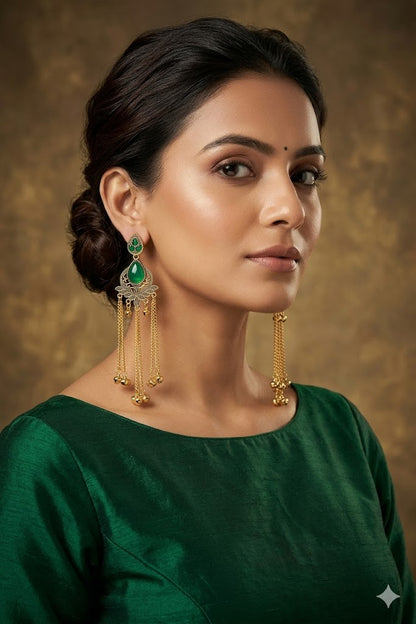 Women Ethnic Oxidised Traditional Statement Earrings for Women